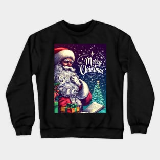 Captivating Christmas: Unleash Cheer with Unique Santa Claus Illustrations! Crewneck Sweatshirt